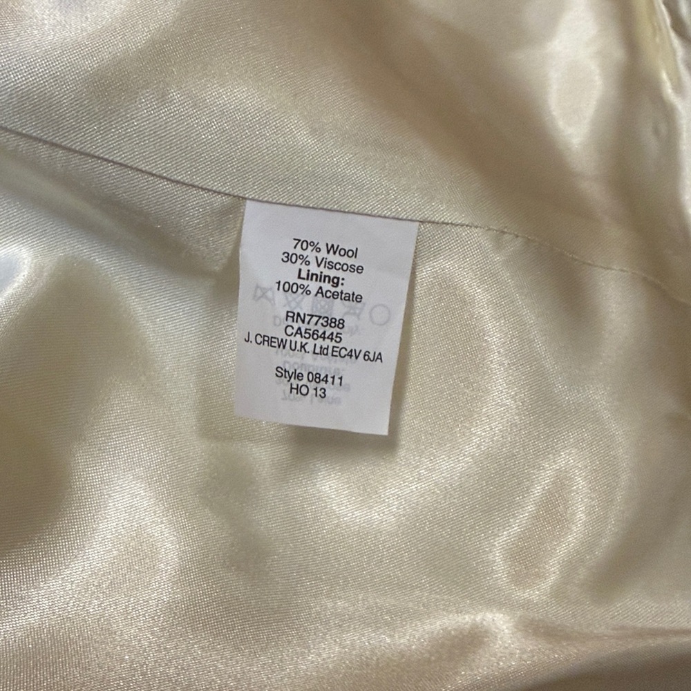 J. Crew Vintage Wool Pea Coat Stadium Jacket Size 14 Style 08411 - Picture 8 of 13